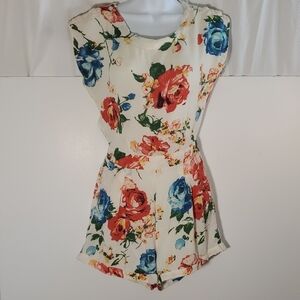 Cotton Candy" Floral Romper Jumpsuit Size S